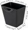 8 Pack Hanging Cup Holders for Rolling Cart Accessories – Plastic Utility Hanging Bins for Craft Supplies, Makeup Brushes, Office Storage, Pencil Organizer, Bathroom & Kitchen Space Saving Containers (Black)